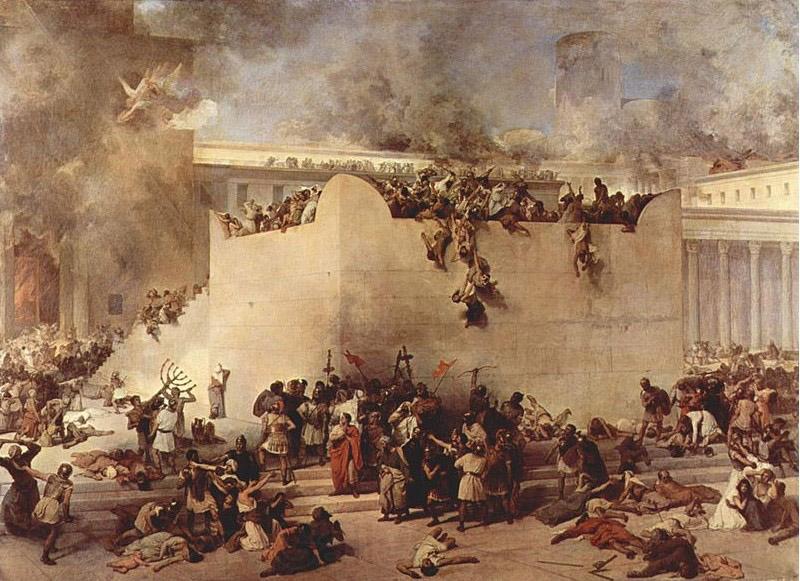 Francesco Hayez The destruction of the Temple of Jerusalem. Norge oil painting art